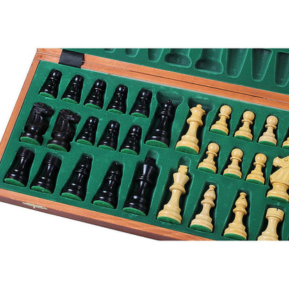 FRENCH STAUNTON BLACK Shakkipeli-Taitettava Virallinen Shakkisetti-TiberianChess.fi