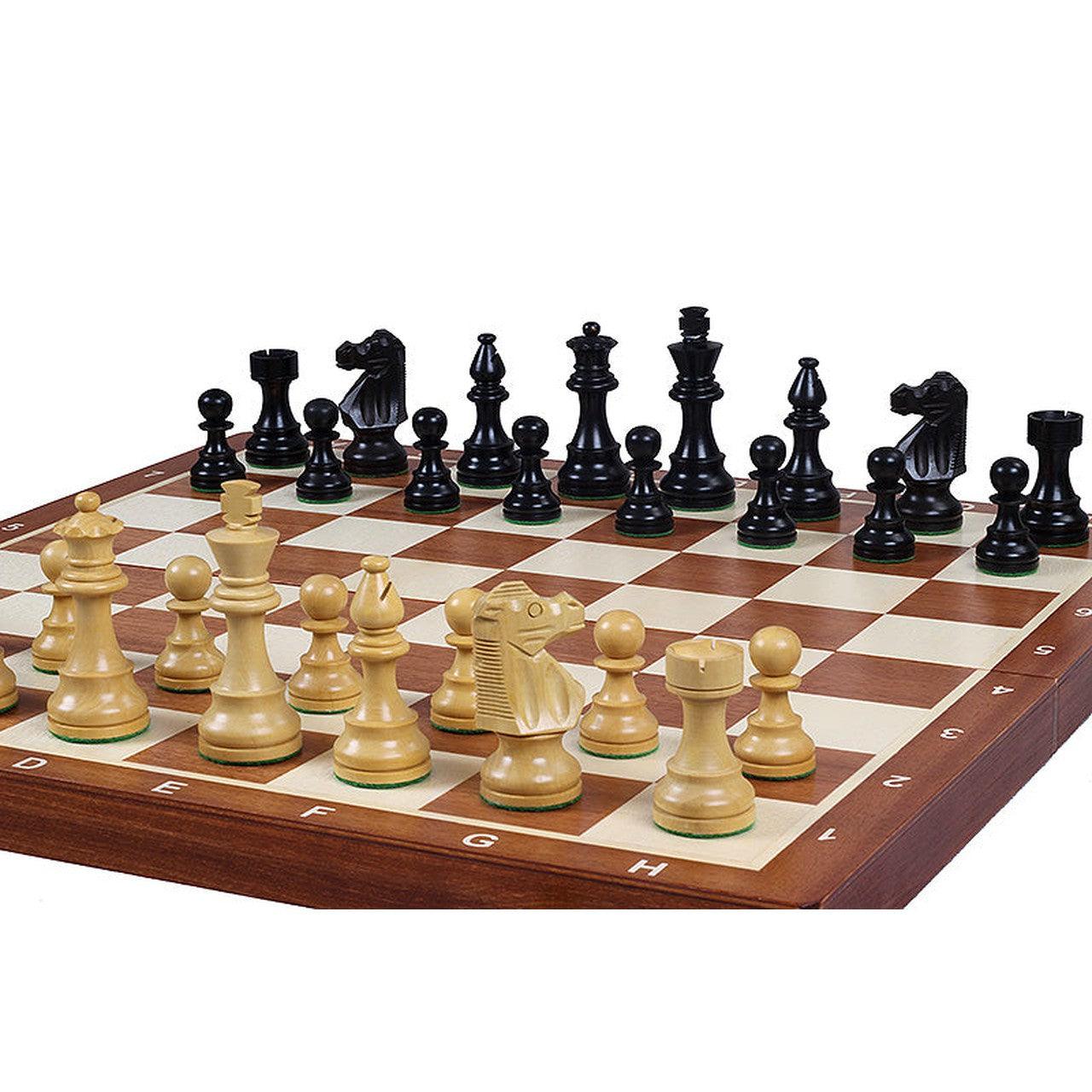 FRENCH STAUNTON BLACK Shakkipeli-Taitettava Virallinen Shakkisetti-TiberianChess.fi