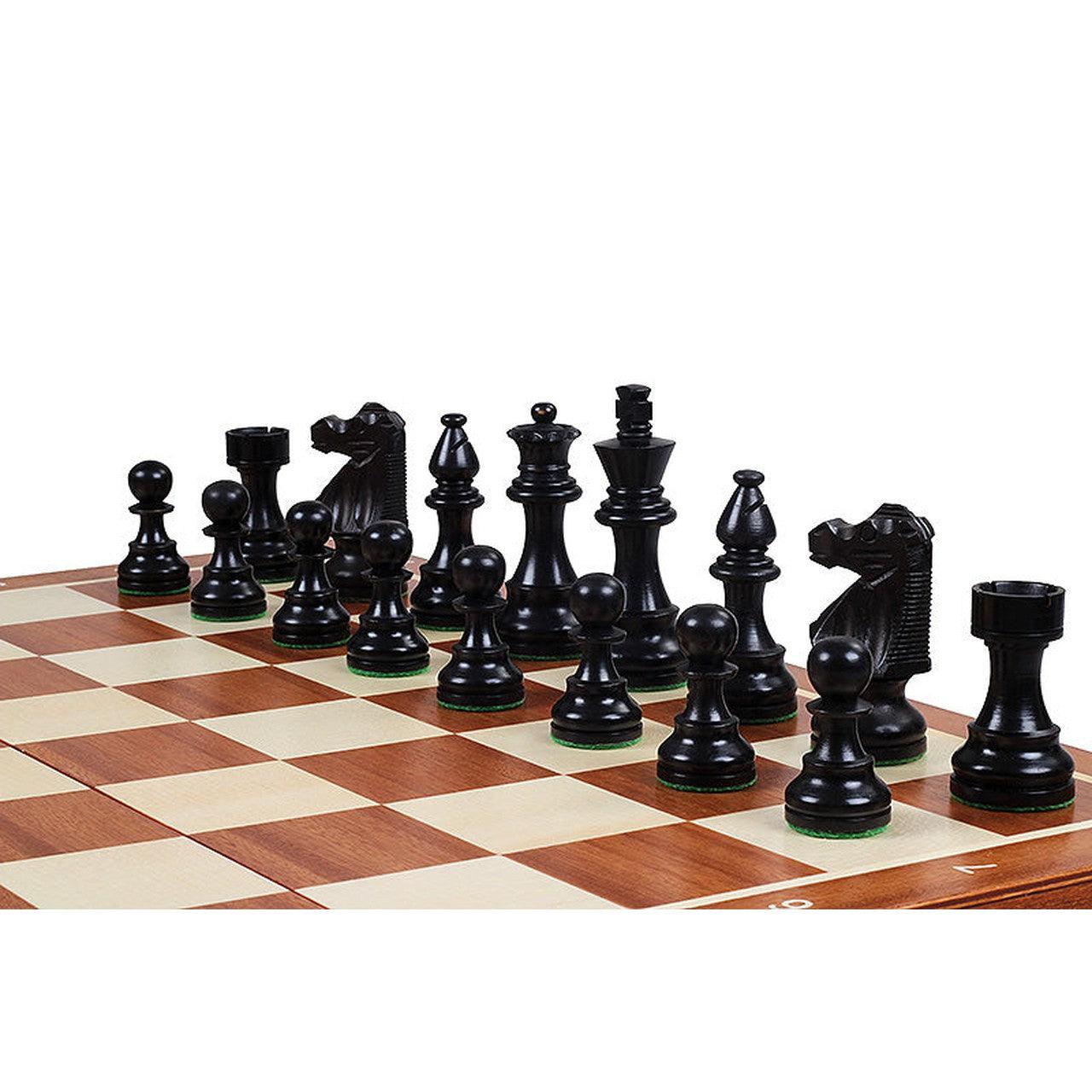 FRENCH STAUNTON BLACK Shakkipeli-Taitettava Virallinen Shakkisetti-TiberianChess.fi