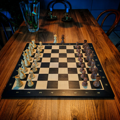 Shakkilauta MUSTA & Nappulat GERMAN STAUNTON