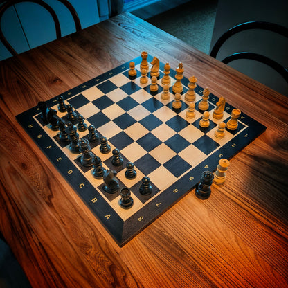 Shakkilauta MUSTA & Nappulat GERMAN STAUNTON BLACK