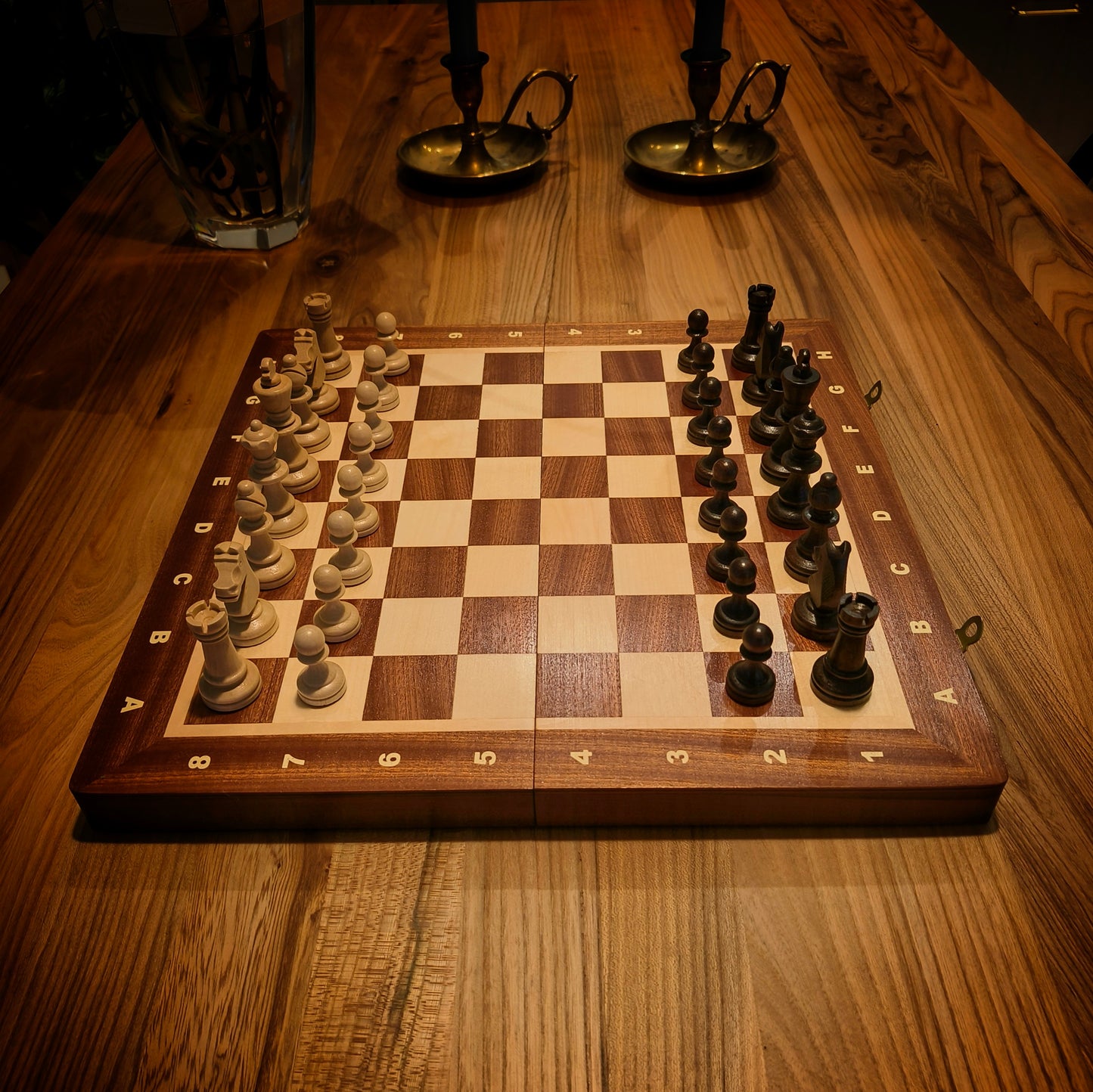 MAHOGANY Magnetic Chess Set