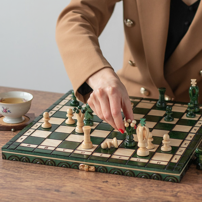 KING'S GREEN Chess Set | 38cm