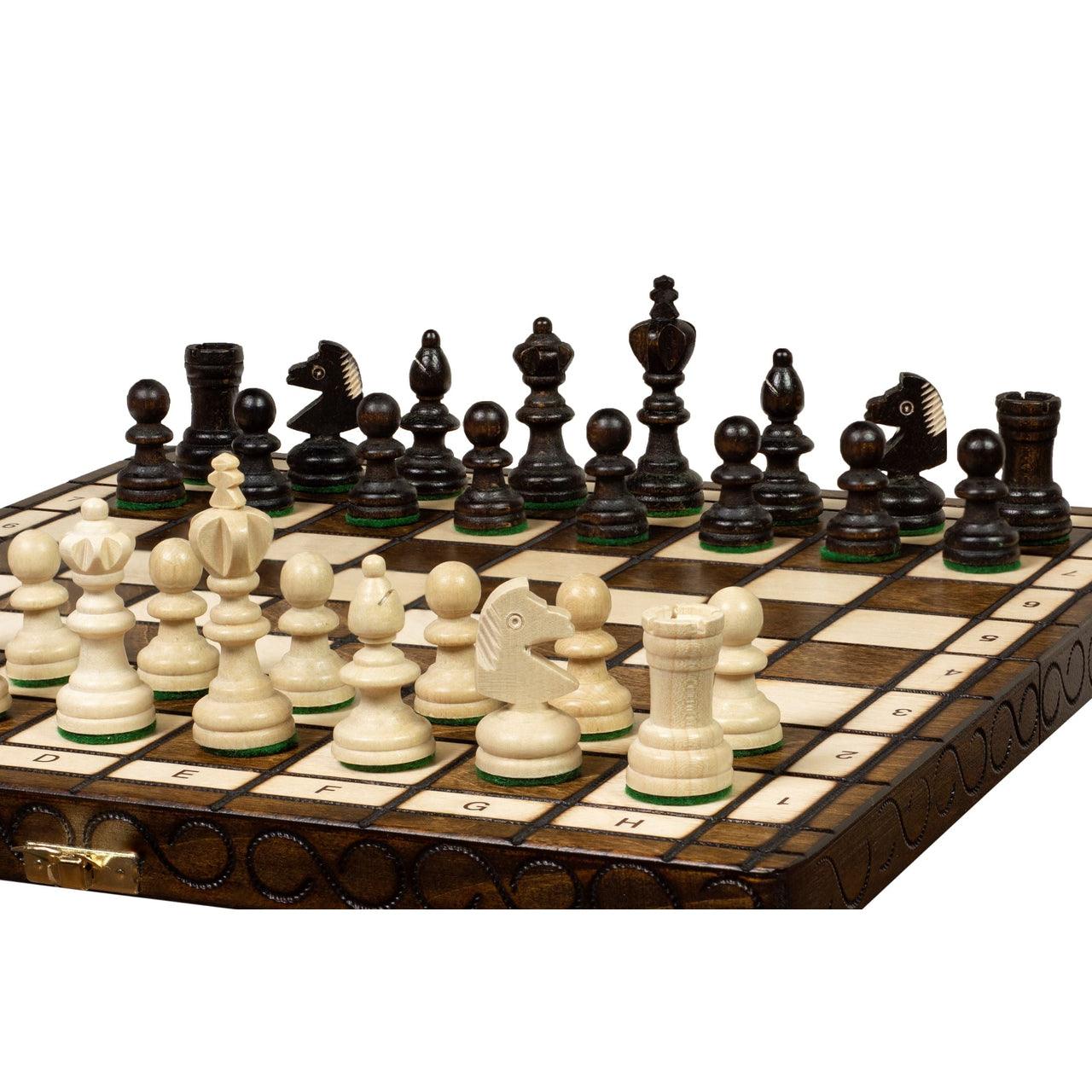 EASTERLING Shakkipeli | 35cm-Taitettava Perinteinen Shakkisetti-TiberianChess.fi