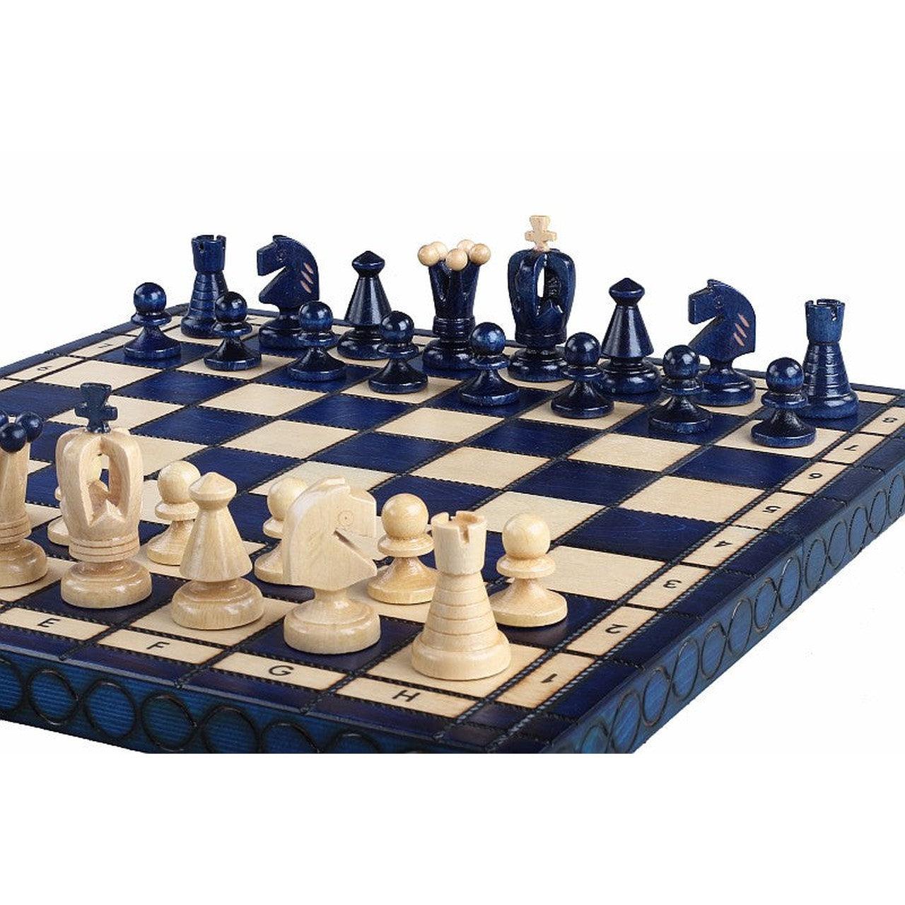 KING'S BLUE Chess Set | 38cm