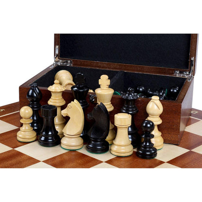 High-quality storage box for chess pieces Mahogany