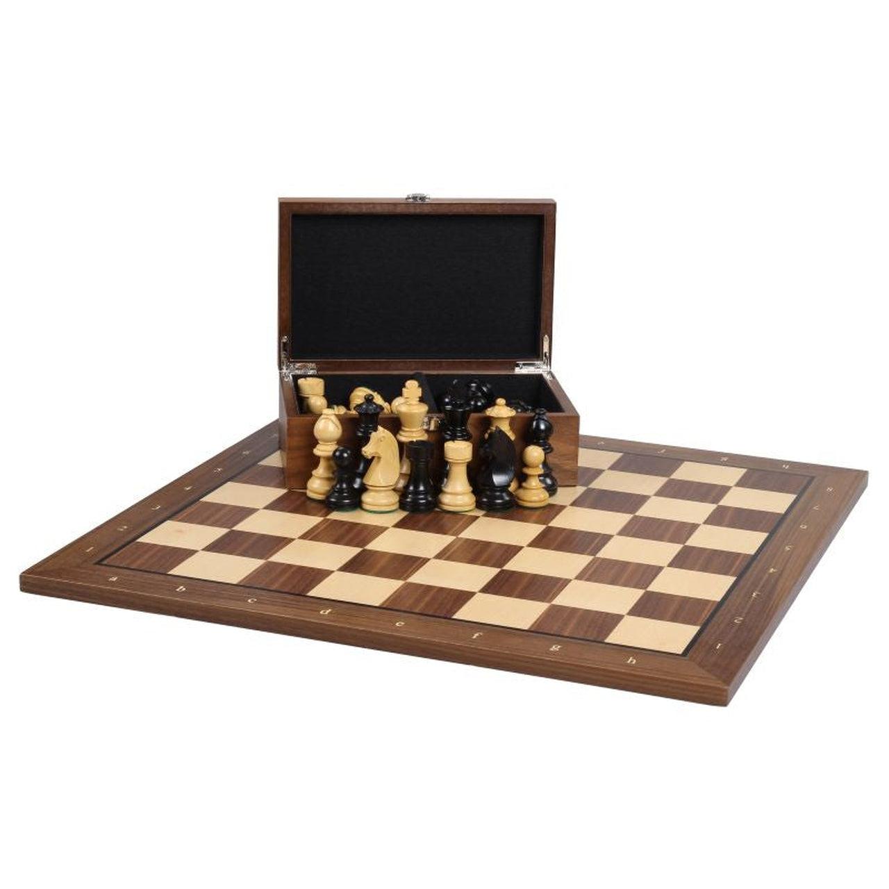 High-quality storage box for chess pieces in walnut